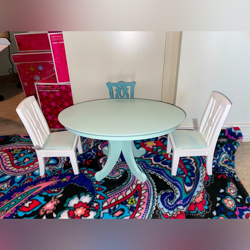 American Girl Doll Table and Chair Set